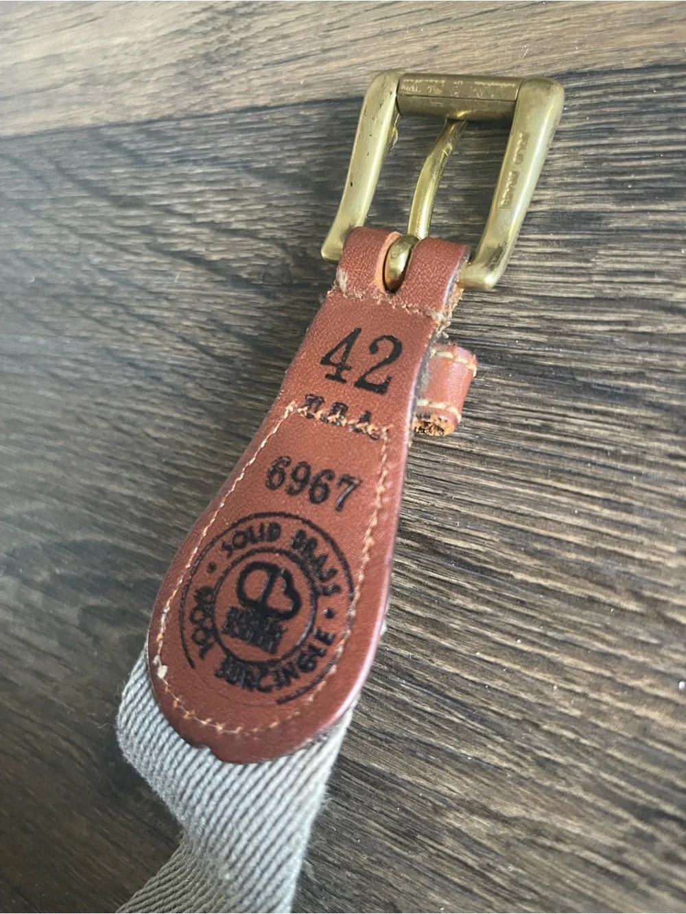 Vintage Dooney & Bourke Wool Surcingle Belt